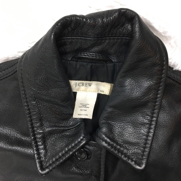 J. Crew Women’s Classic Black Small Leather Jacket - Picture 4 of 8
